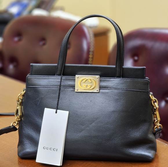 GUCCI Leather Small Top Handle Black - Picture 2 of 8